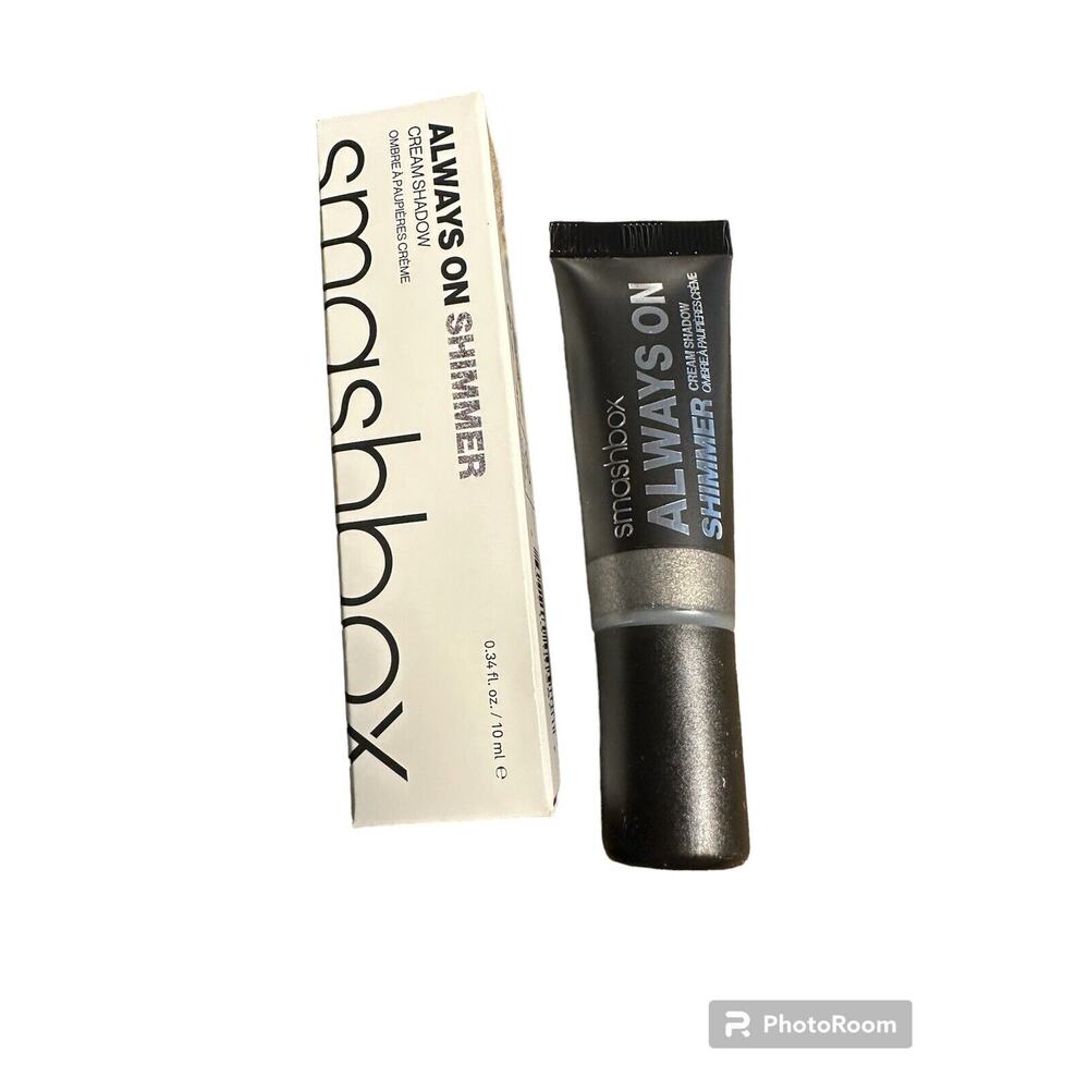 Smashbox Always On Shimmer Cream Shadow, Charcoal Shimmer, 0.34oz NIB